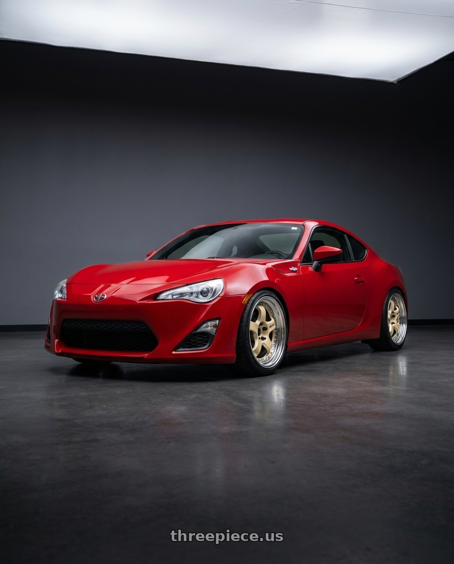 2013 Scion Fr-s with Work Meister S1 3P 5x100 18x8+43 R Disk Bright Buff Finish wheels