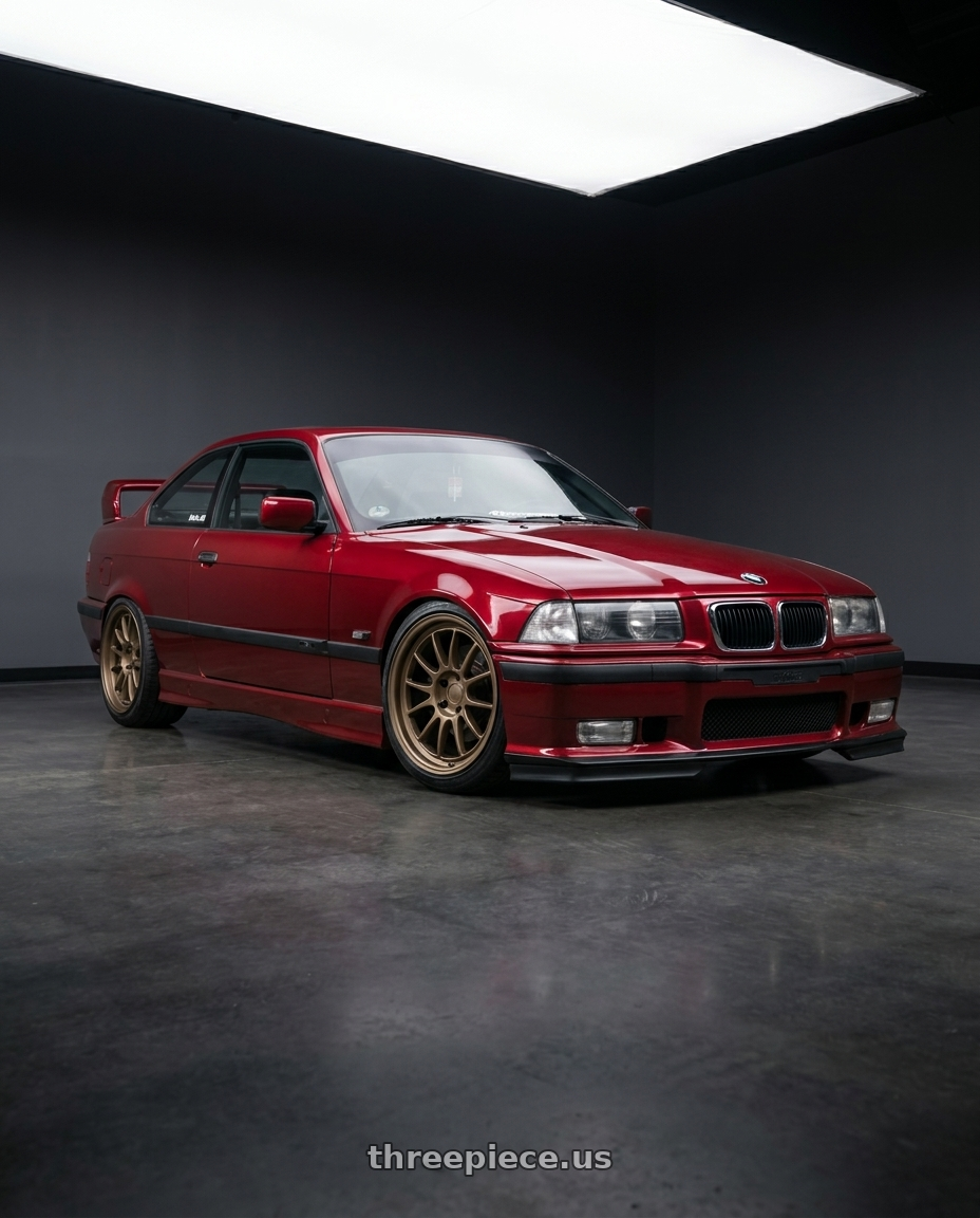 1996 BMW E36 328is with Kansei K13B Corsa 5X120 18x9 35 Bronze wheels
