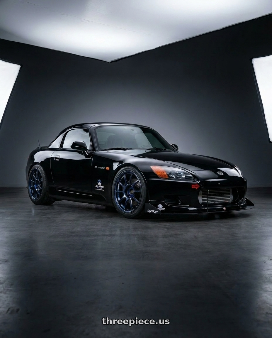 2000 Honda S2000 with Advan Racing RZII 5x114.3 17x8.0 +45 RACING INDIGO BLUE & RING wheels