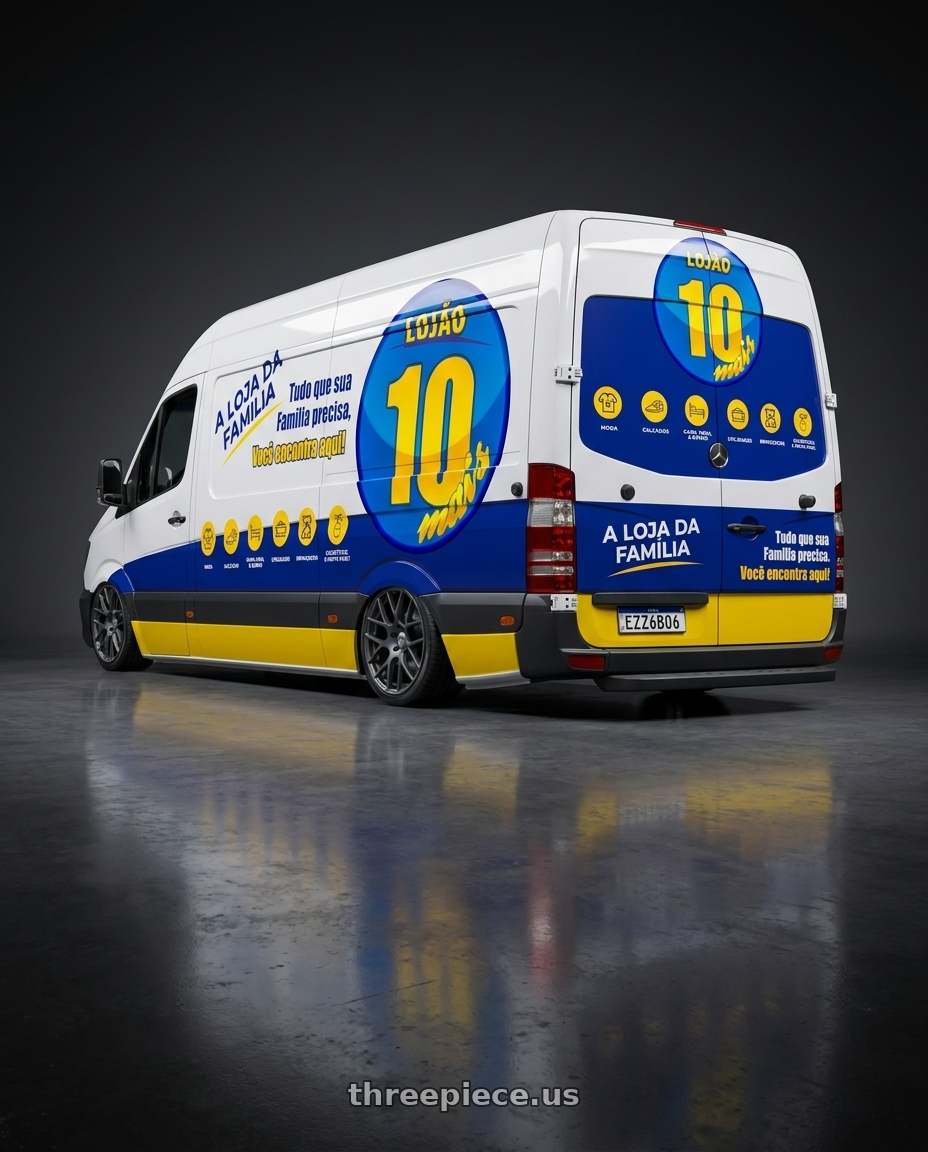 2018 MERCEDES-BENZ SPRINTER 313 CDI with TSW NURBURGRING 5X114.3 17X7.5 +45 MATTE GUNMETAL wheels rear three quarter view square tires