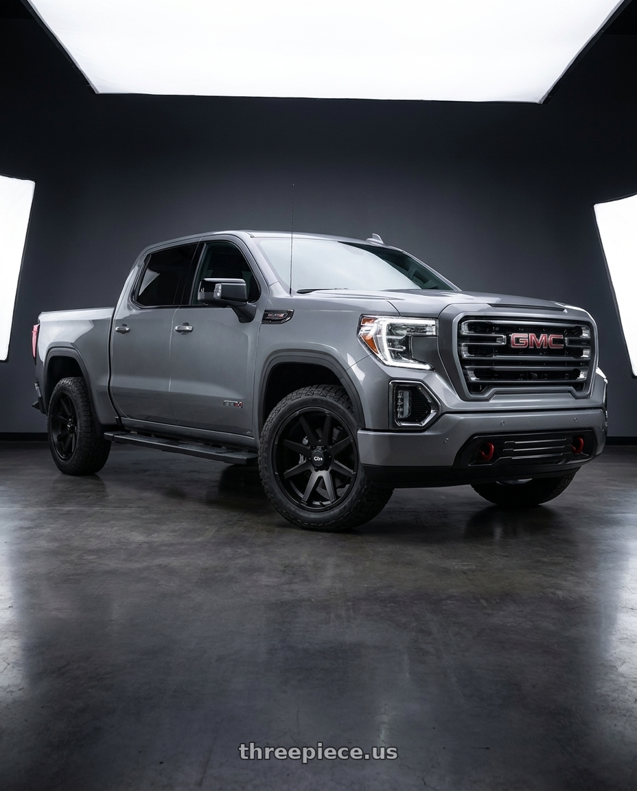 2021 GMC Sierra 1500 AT4 with Ion Type 143 6x139.7 20x9+0 Matte Black wheels