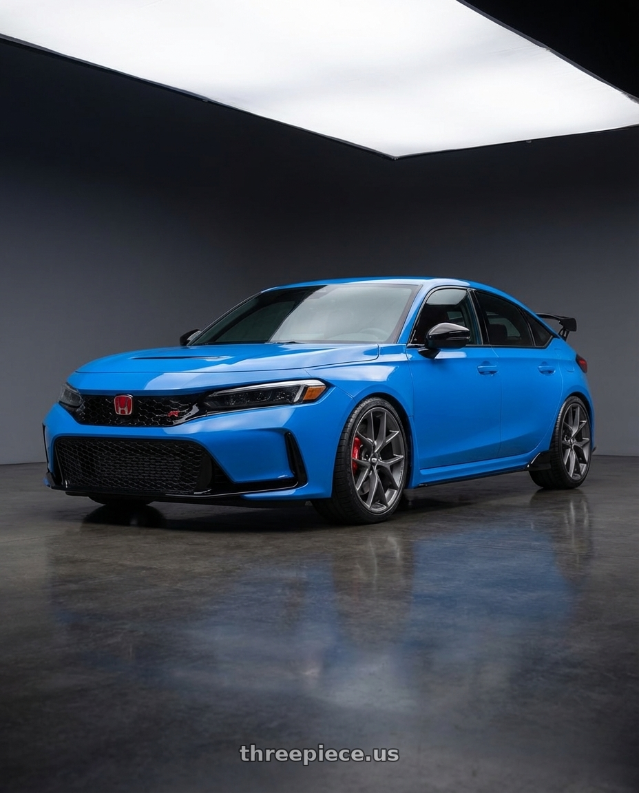 2020 Honda Civic Type R with BBS SR 5x120 19x8.5+32 Satin Himalaya Grey wheels