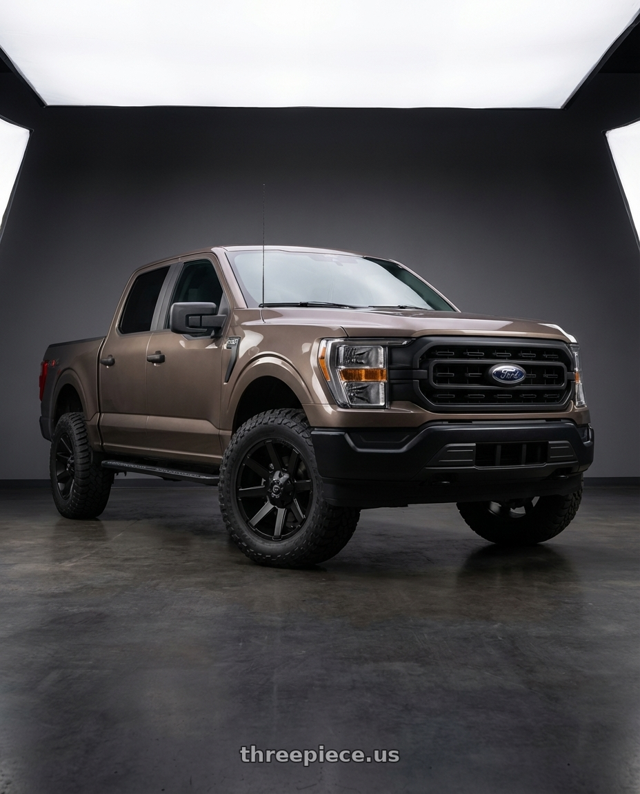 2019 Ford F-150 with Fuel 1PC D437 CONTRA 6X135/6X139.7 20X10 -19 SATIN BLACK wheels