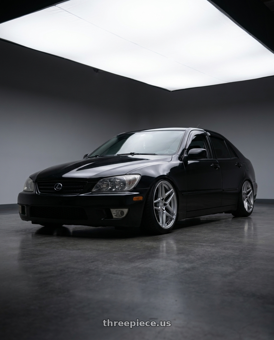 2004 Lexus IS300 with Kansei K15H Astro 5x114.3 18x9 22 Hyper Silver wheels