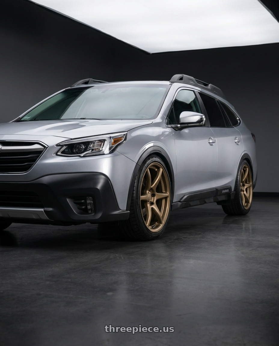2020 Subaru Outback premium with Kansei K11B Tandem 5x114.3 18x9.5 22 Bronze wheels