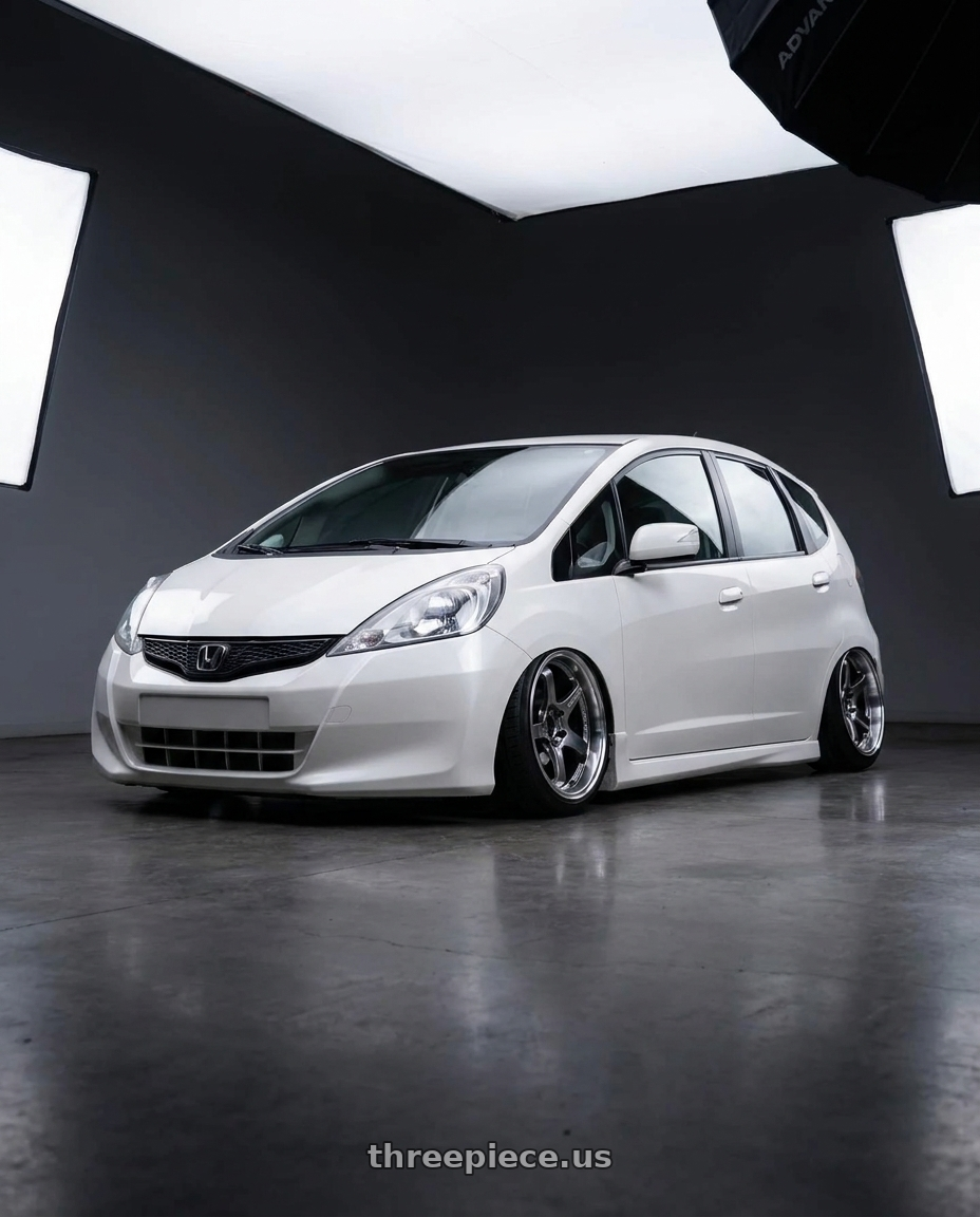 2020 HONDA FIT with Advan Racing GT for PORSCHE 5x130 19x8.5 +50 MACHINING & HYPER PLATINUM BLACK wheels