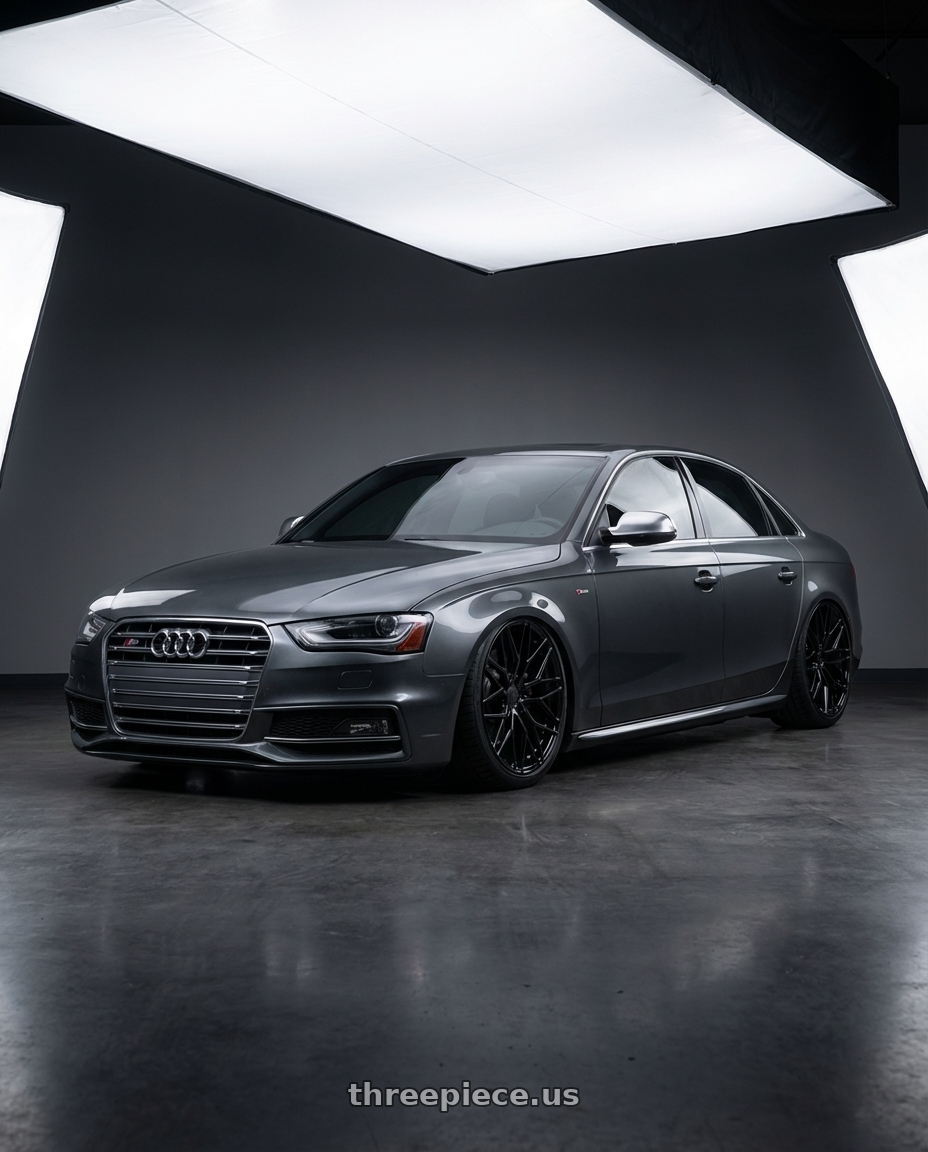 2015 Audi S4 B8.5 with Avant Garde Wheels M520R 5X112 19x9.5 +40 Gloss Black wheels