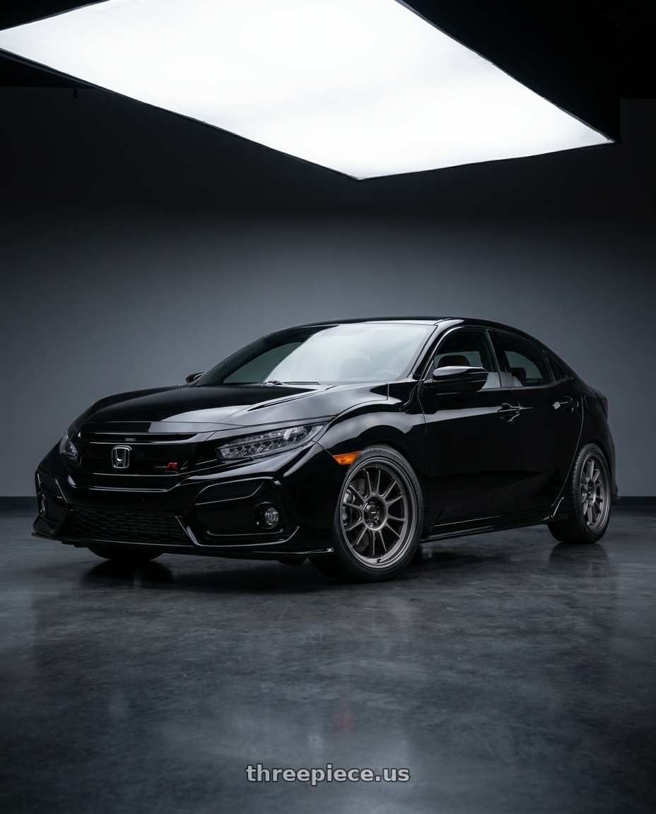 2021 Honda Civic Type R with Konig Hypergram 5x120 18x8.5+35 Matte Grey wheels