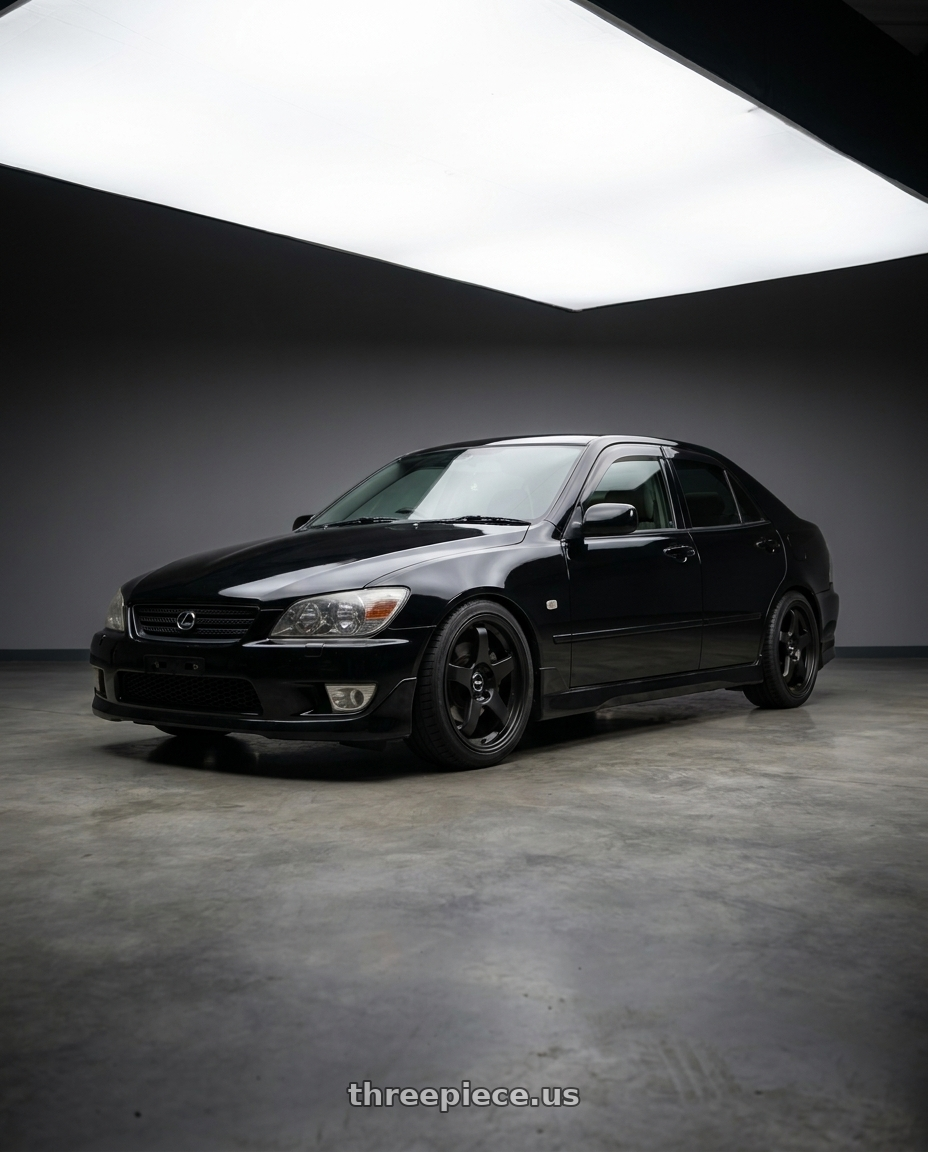 Lexus IS200 2005 with Ns Wheels NS-M01 5x114.3 18x8.5 +35 Matte Black wheels