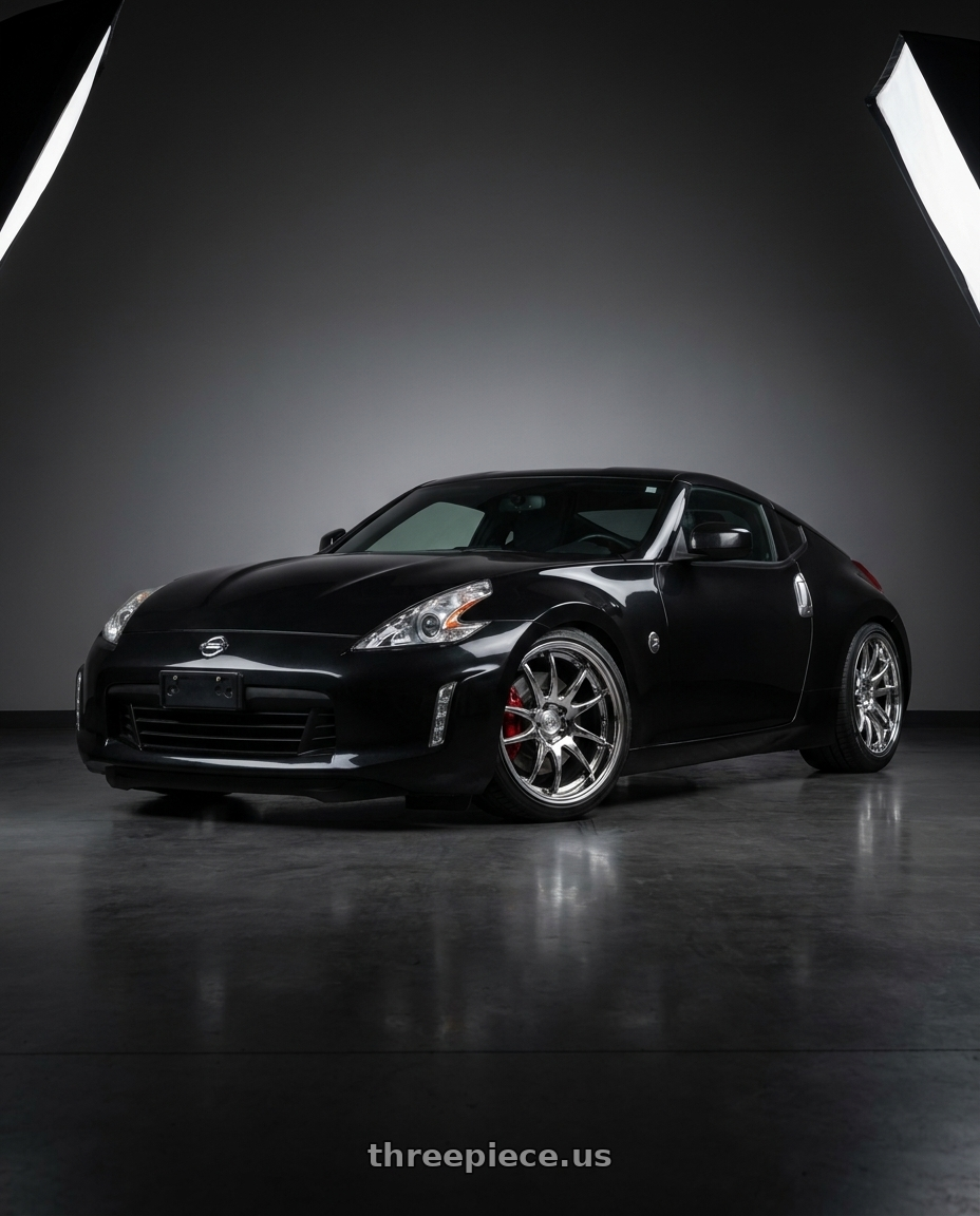 2017 Nissan 370Z with Aodhan DS02 5x114.3 19x11+22 Vacuum Chrome wheels