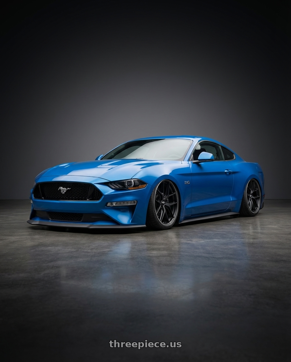 2022 Ford Mustang GT with BBS CC-R 5x114.3 20x10.5+25 Satin Black wheels