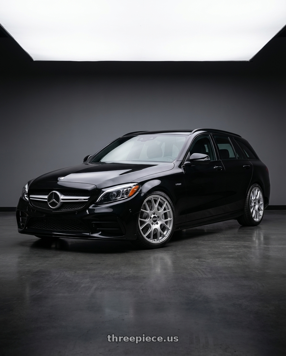 2019 C43 Mercedes  with BBS CH-R 5x112 19x8.5 +32 Brilliant Silver Polished Rim Protector wheels