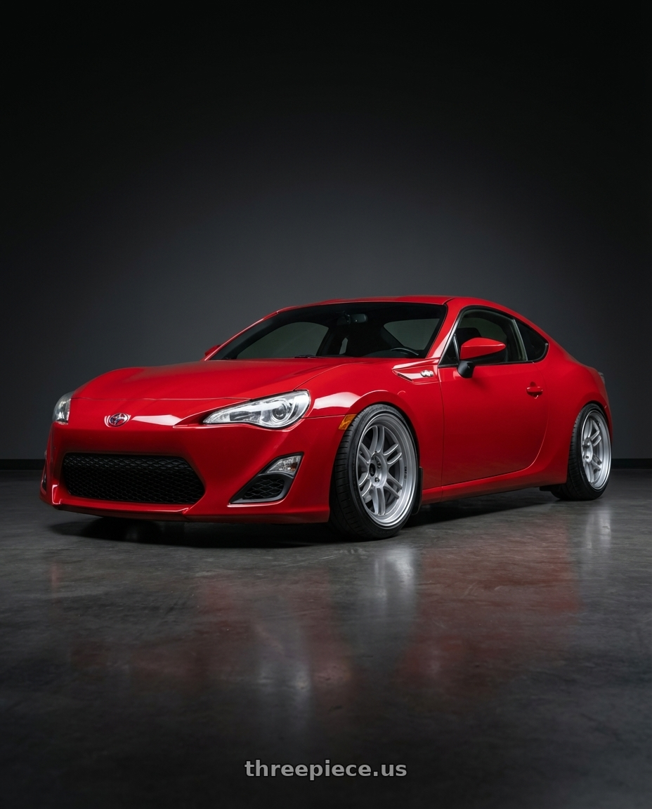 2013 Scion FR-S with Enkei RPF1 5x100 17x9+35 Silver wheels
