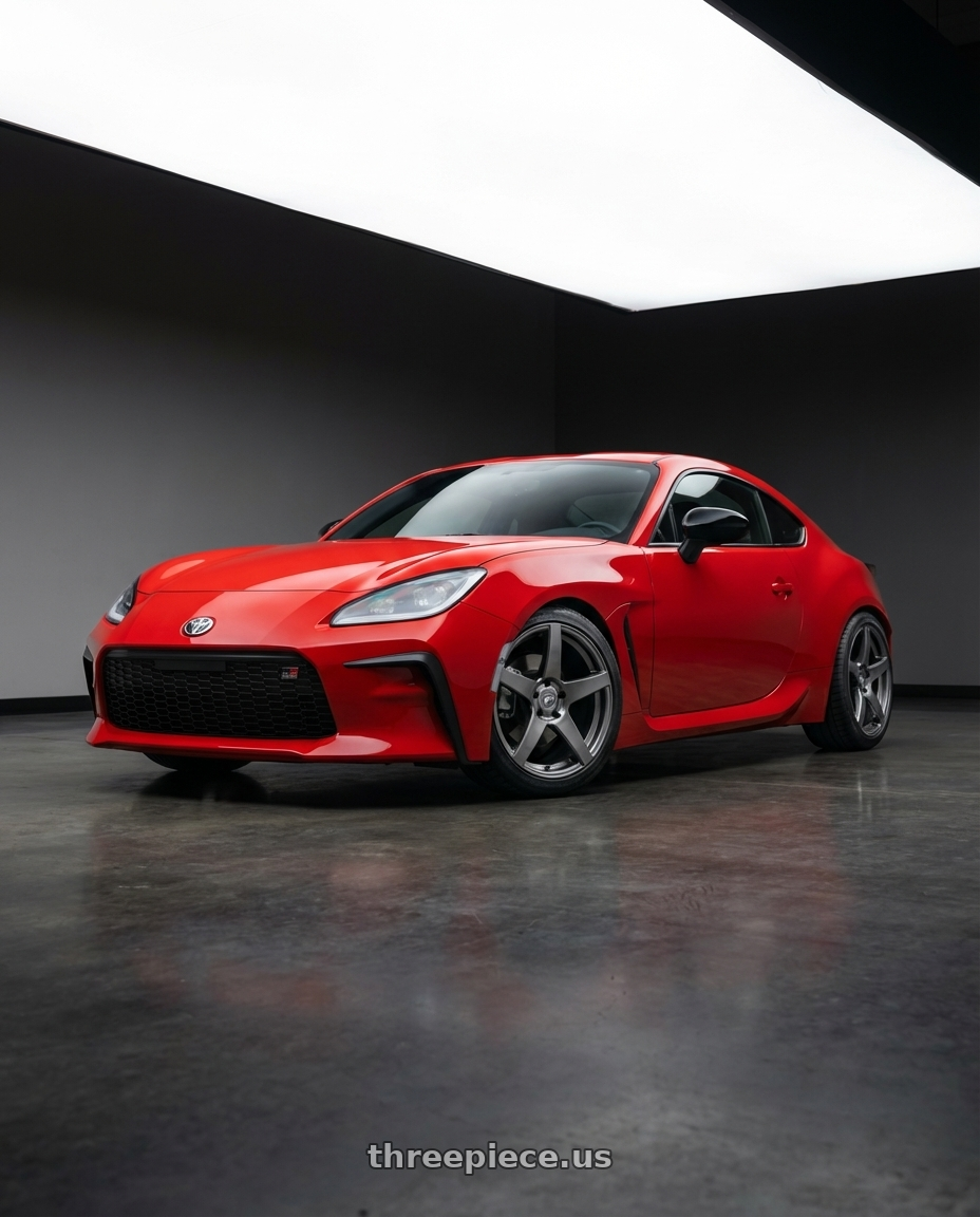 2024 Toyota GR86 with Forgestar CF5 5x114.3 18x10 +42 Gloss Anthracite wheels