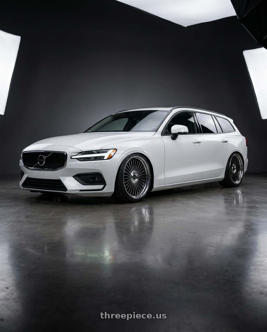 2020 Volvo V60 Momentum  with Work Emitz Black Polish 5x108 19x8.5 +45 wheels