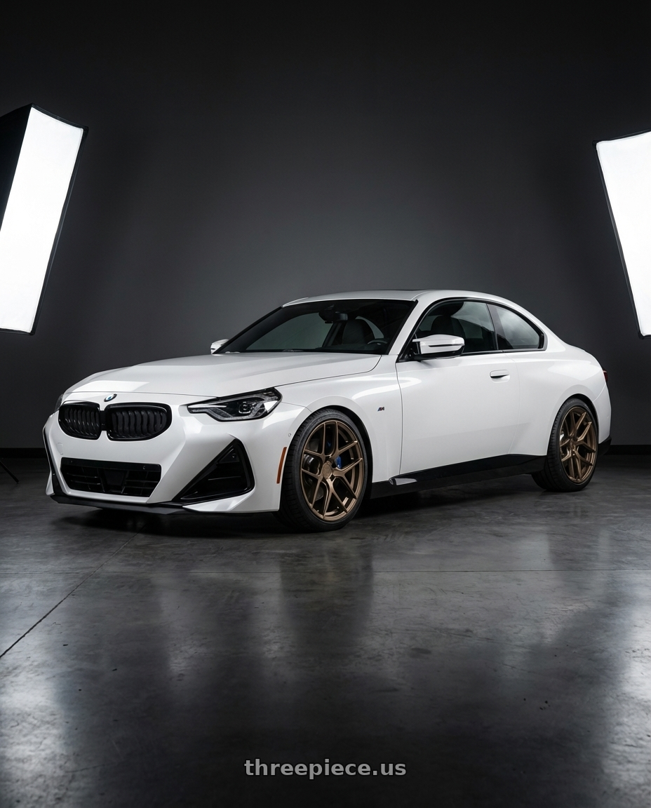 2024 BMW 2 Series G42 with Aodhan AFF2 5x112 19x9.5+35 Matte Bronze wheels
