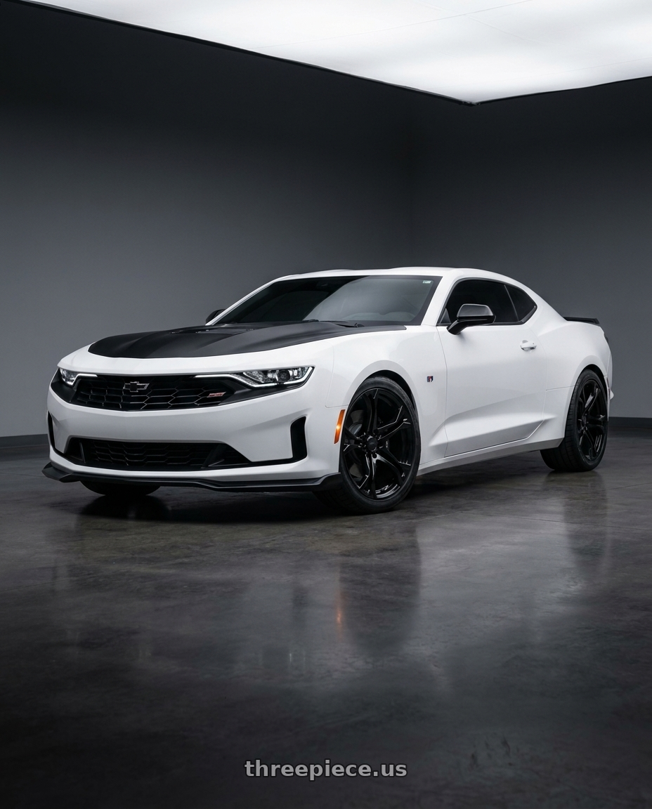 2019 Chevrolet Camaro SS with MRR M017 5x120 20x10  +23 Gloss Black fit Chevy Camaro 1LE Style wheels
