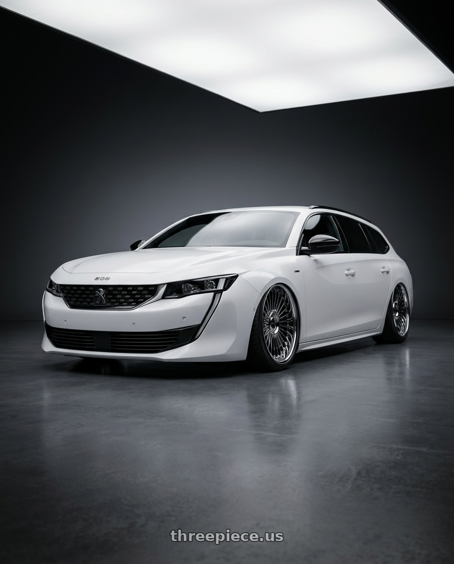 2021 Peugeot 508 SW with Work Emitz Black Polish 5x100 19x9.0 +0 wheels