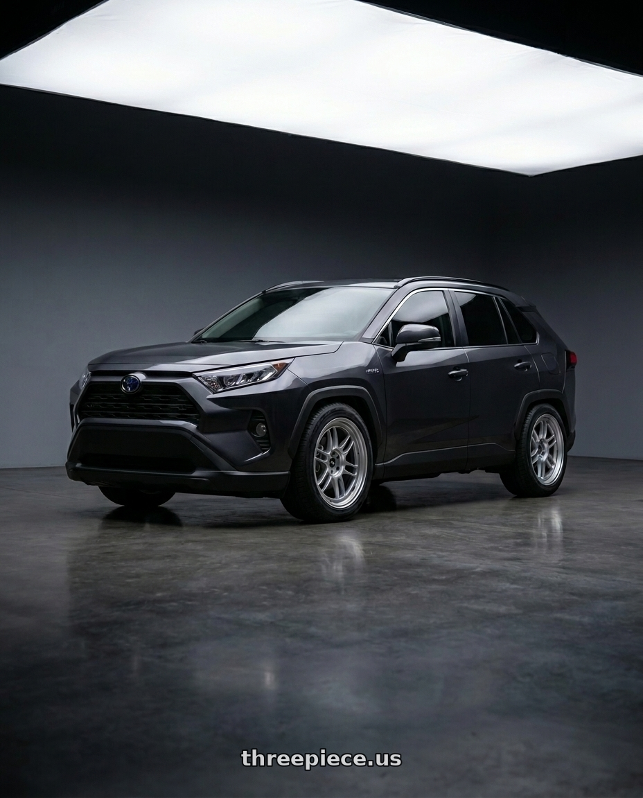 2019 toyota rav4 with Enkei RPF1 5x114.3 18x8.5+40 Silver wheels
