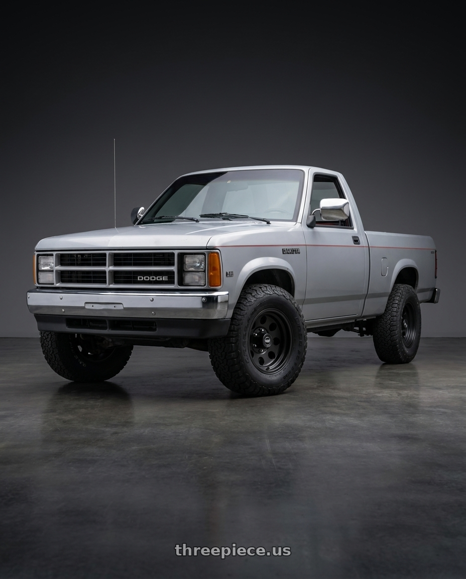 1990 dodge Dakota with American Racing AR172 BAJA 5X114.3 15X7 -6 SATIN BLACK wheels