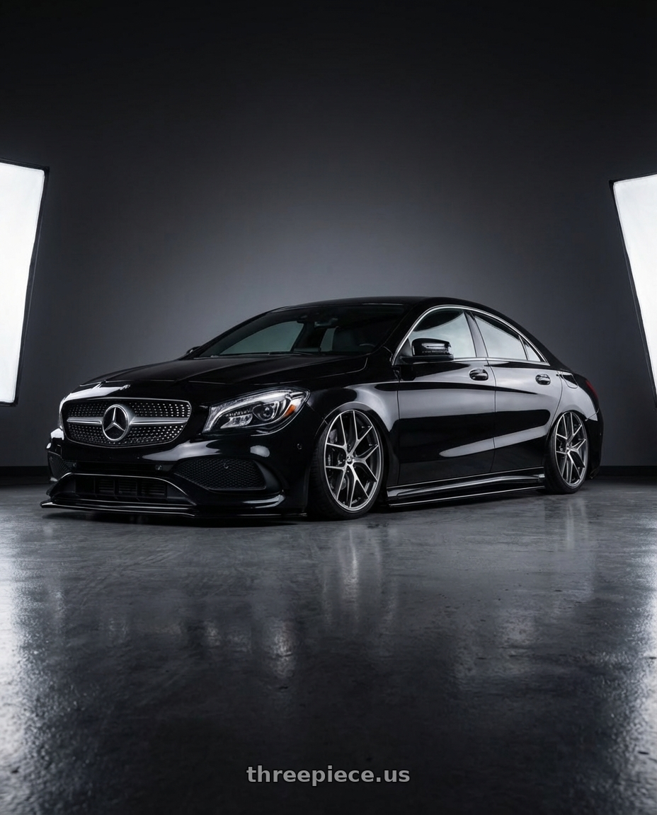 2018 Mercedes-Benz CLA C117 with BBS CC-R 5x112 19x9.0+42 Graphite w/ Diamond Cut Face wheels