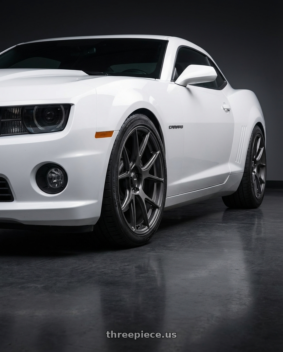 2014 Chevrolet Camaro 5th Gen with Konig Ampliform 5x120 20x8.5+45 Dark Metallic Graphite wheels