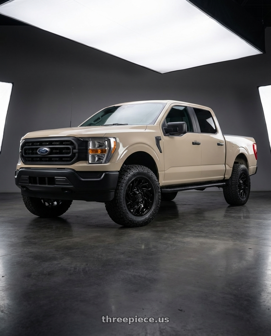 2013 Ford F-150 with Gear Off Road 769B 6X135/6x139.7 20x9 +18 Gloss Black wheels