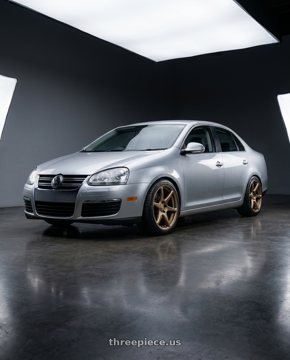 2009 Volkswagen Jetta GLI MK5 with Kansei K11B Tandem 5X112 18x8.5 35 Bronze wheels