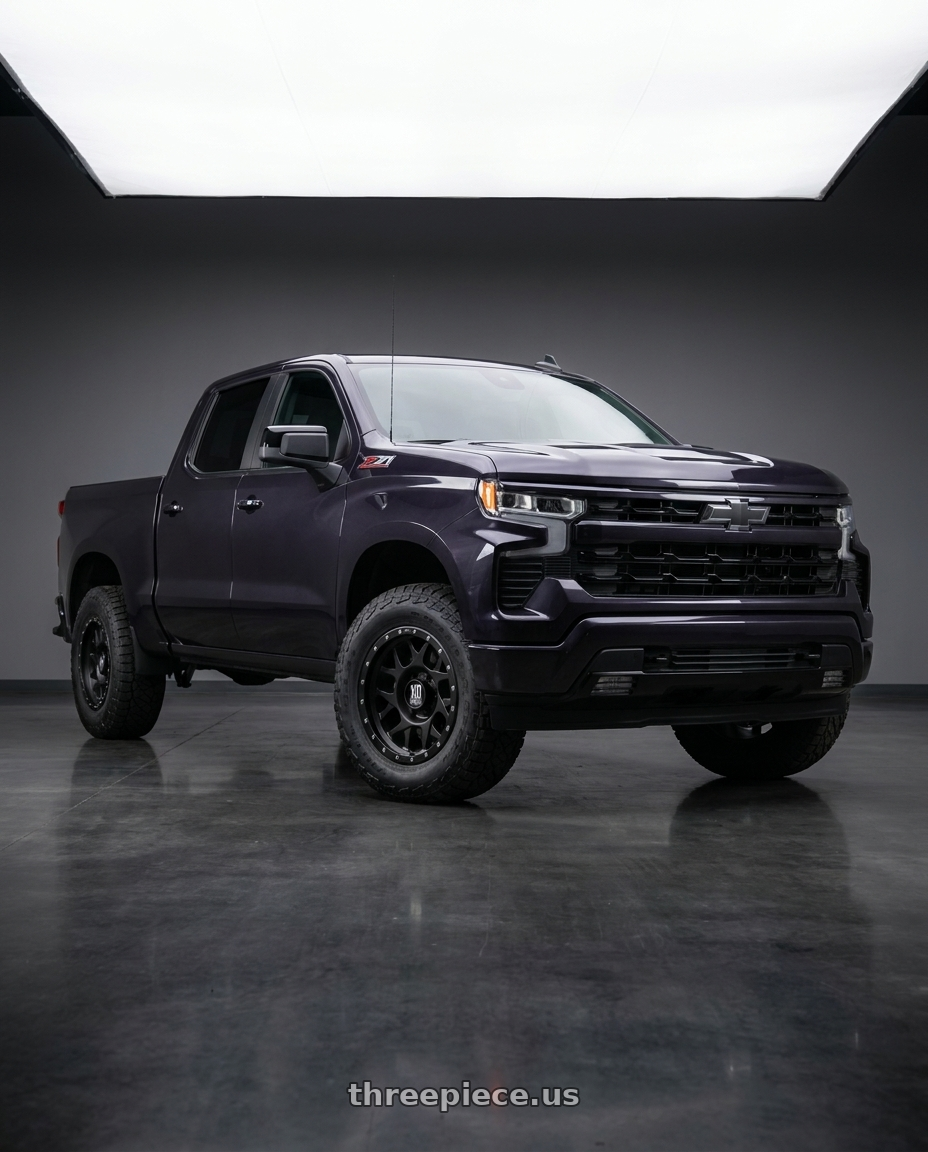 2023 Chevrolet Silverado 1500 with XD XD127 BULLY 6X139.7 20X9 +18 SATIN BLACK WITH REINFORCING RING wheels