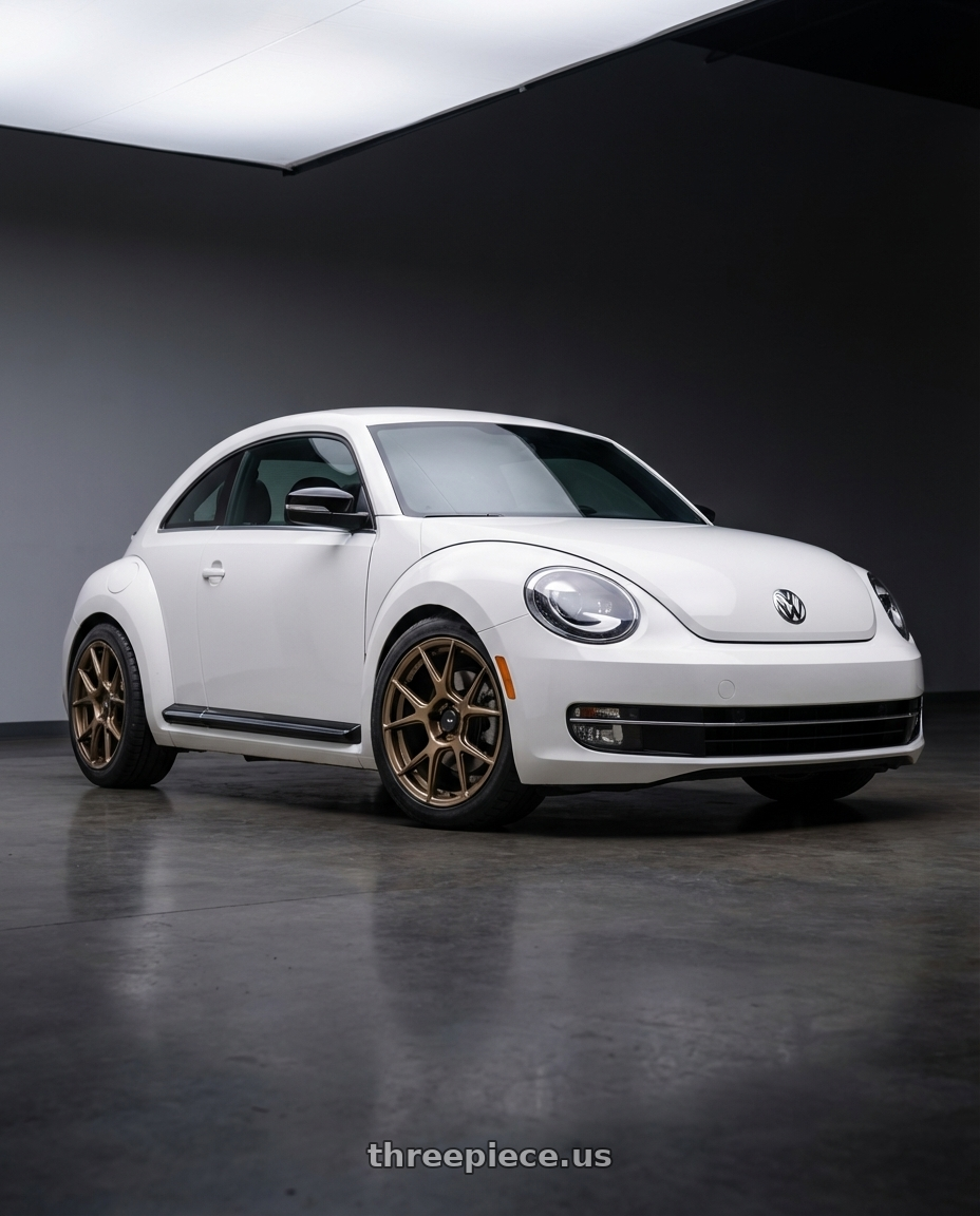 2016 Volkswagen Beetle Turbo with Konig Ampliform 5x112 18x8.5+43 Gloss Bronze wheels