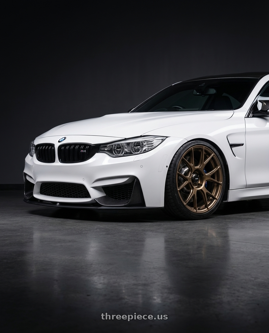 2018 BMW M4 F82 with Konig Ampliform 5x120 19x10+28 Gloss Bronze wheels