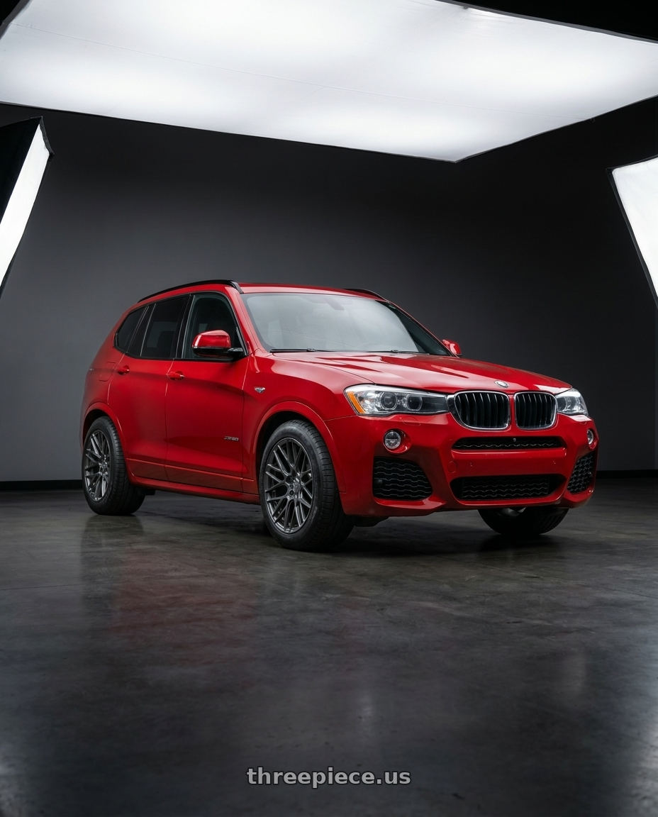 2017 x3 Msport with ESR Wheels FORGETECH SERIES RF11 5x112 18x10.5 +22 Matte Graphite wheels