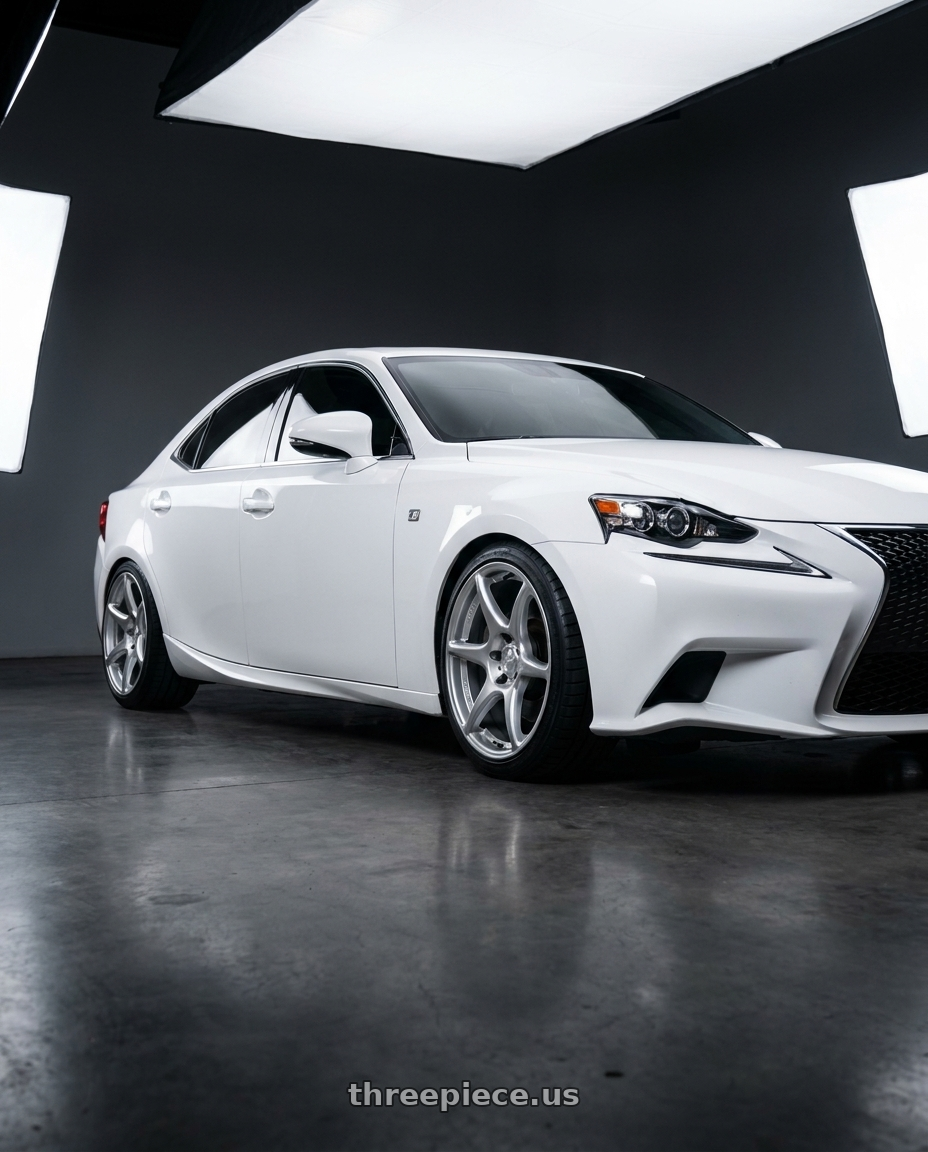 2016 lexus is with Kansei K11S Tandem 5x114.3 19x10.5 22 Hyper Silver wheels