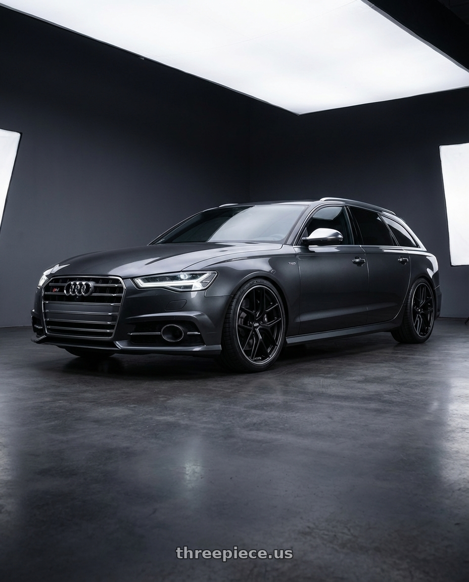 2016 Audi S6 C7 with BBS CC-R 5x112 20x9.5+20 Satin Black wheels