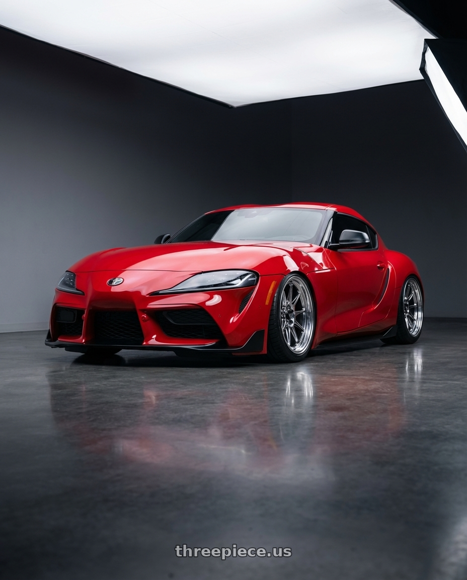 2023 Toyota GR Supra with Konig Countergram 5x112 19x8.5+43 Hyper Chrome / Machined Lip wheels