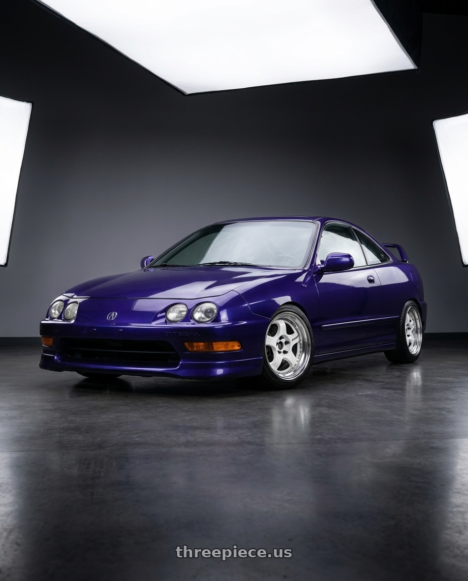 1998 acura integra with Work Meister S1 2P 4x100 15x7+38 A Disk White wheels