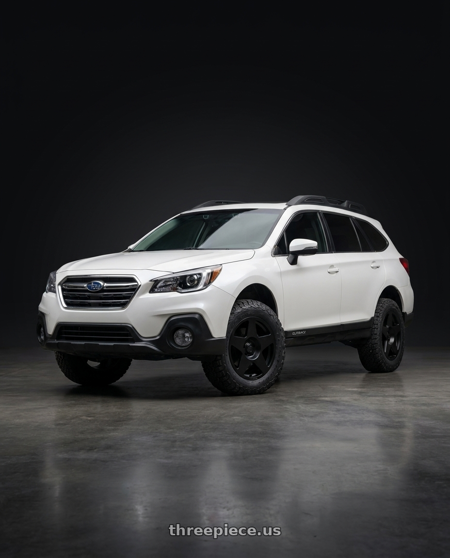 2018 Subaru Outback with fifteen52 TARMAC 5x114.3 18x8.5 +30 ASPHALT BLACK (SATIN BLACK) wheels