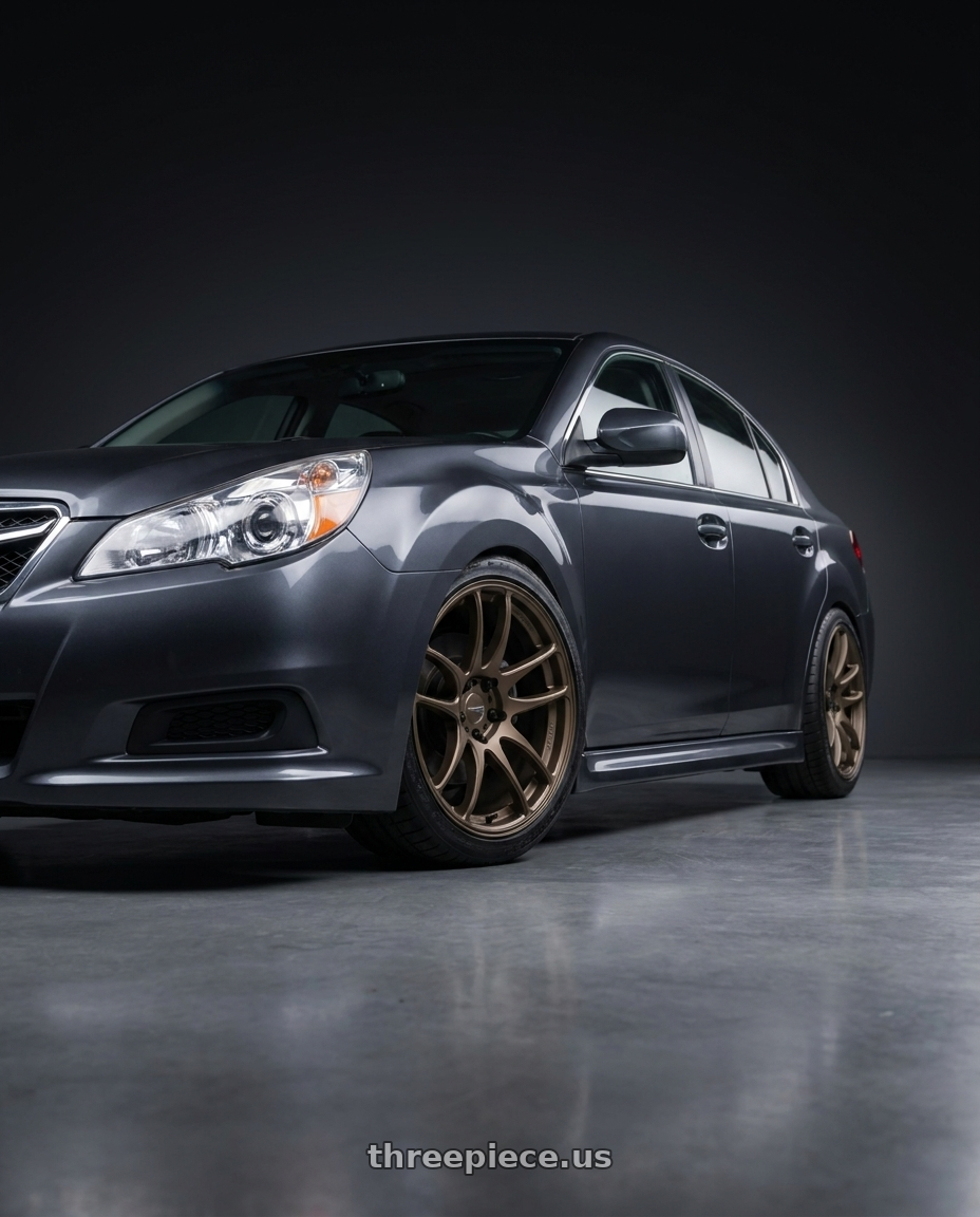 2014 Subaru Legacy 2 5i with Work Emotion Cr Kiwami 5x100 18x9.5 +12 Matte Bronze wheels
