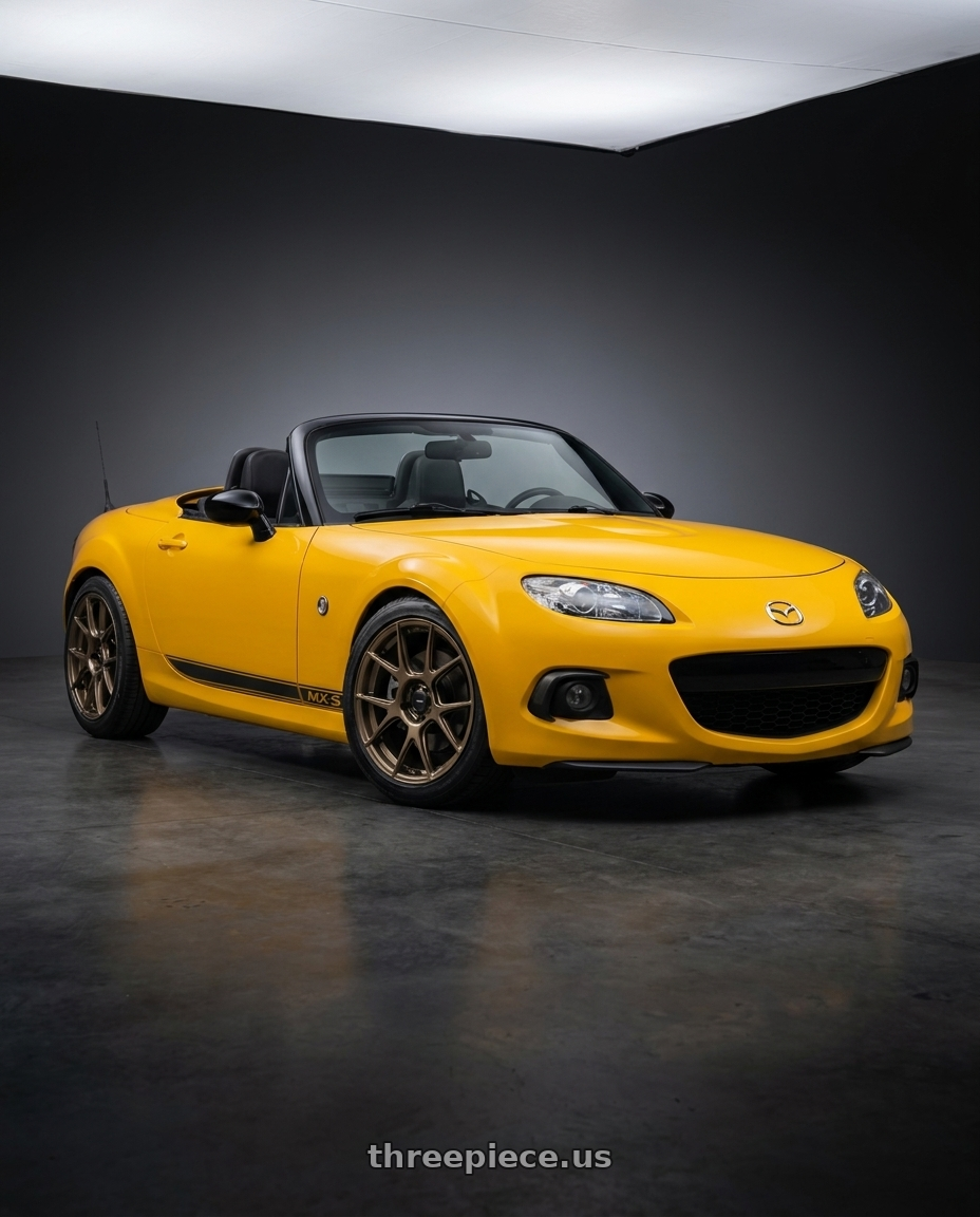 2013 Mazda MX-5 NC Miata with Konig Ampliform 5x114.3 17x8+40 Gloss Bronze wheels