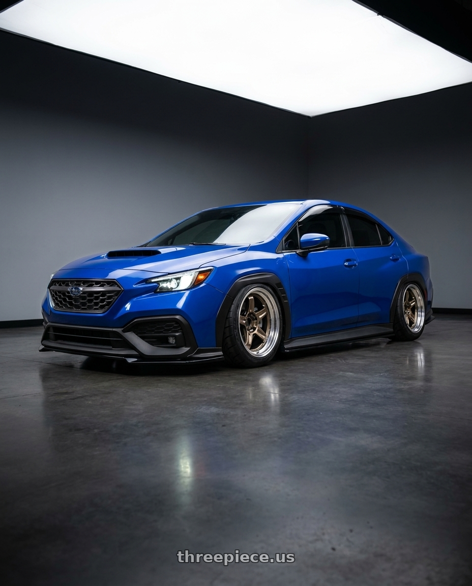 2023 subaru wrx with Volk Racing 21C SPEC-SR 5x114.3 18x9.5 +30 SHINING BRONZE METAL / RIM DC wheels