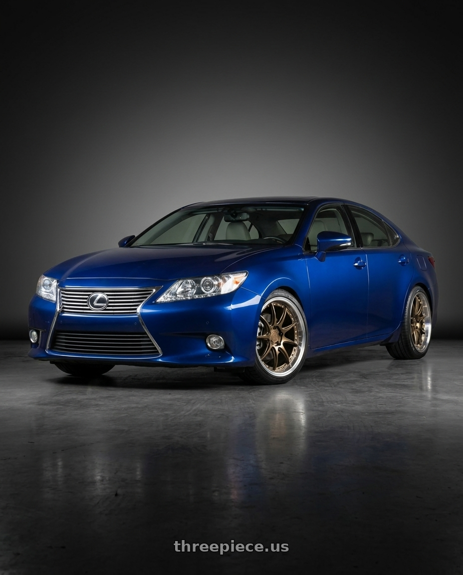 2014 Lexus ES350 with Aodhan DS07 5x114.3 18x8.5+35 Bronze w/Machined Lip wheels