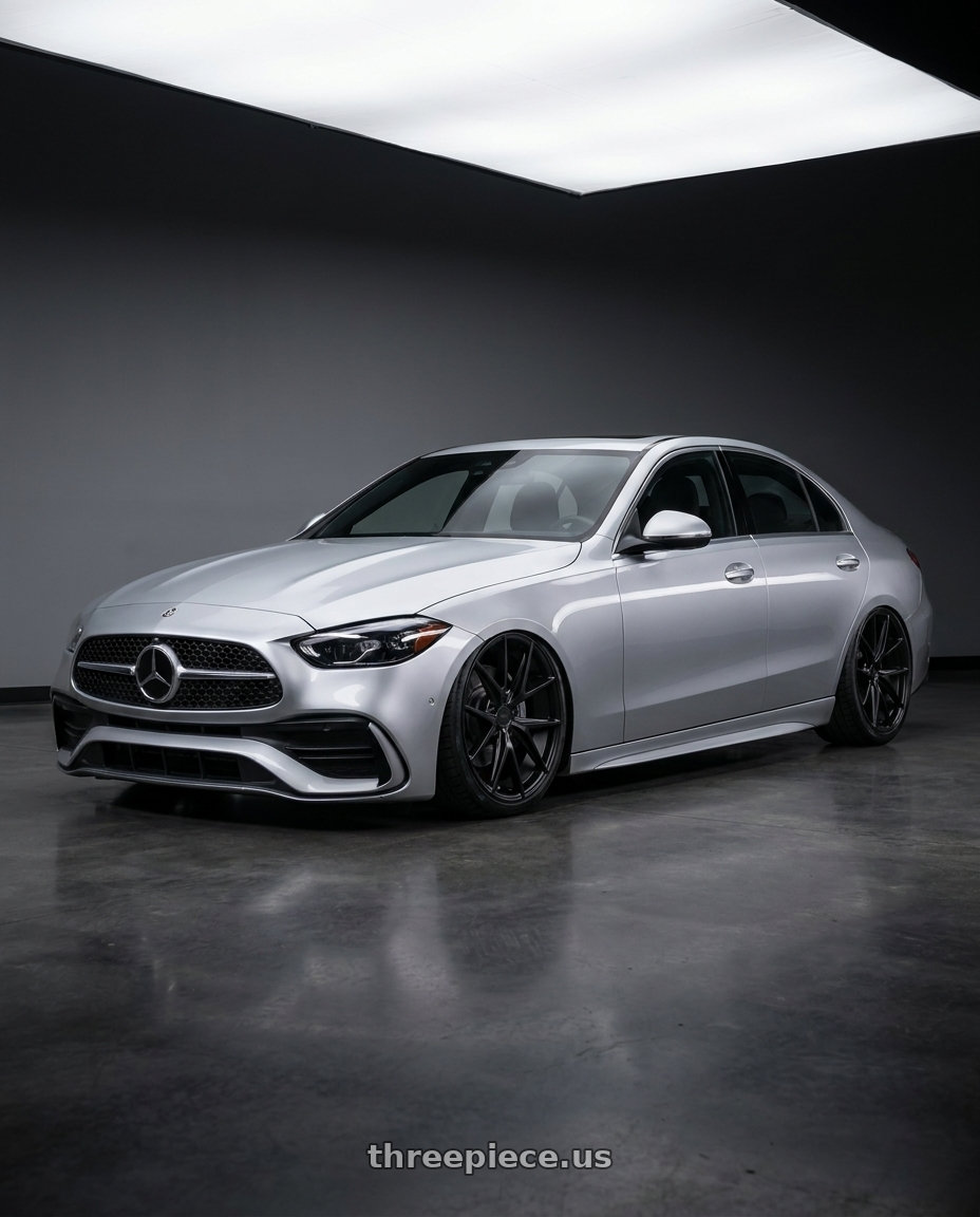 2022 Mercedes-Benz C-Class W206 with Niche 1PC M117 MISANO 5X112 19X8.5 +34 MATTE BLACK wheels
