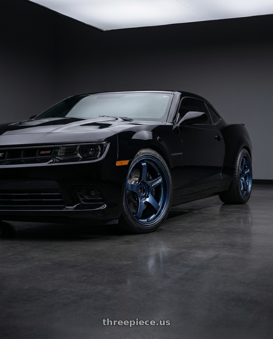2015 Chevrolet Camaro SS Coupe with Advan Racing GT PV 5x120 20x10.0 +32 RACING TITANIUM BLUE wheels