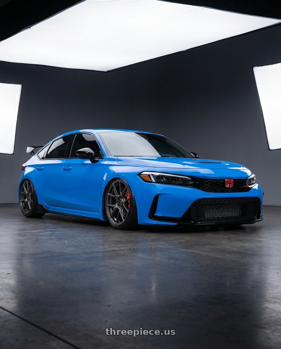 2024 Honda Civic Type R with Konig Ampliform 5x120 19x8.5+32 Dark Metallic Graphite wheels