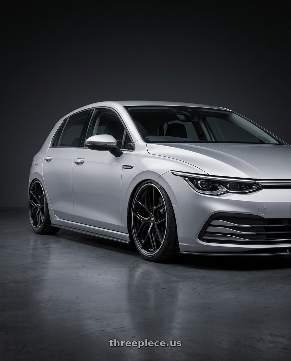 2024 Volkswagen Golf R MK8 with BBS CC-R 5x112 19x9.5+42 Satin Black wheels