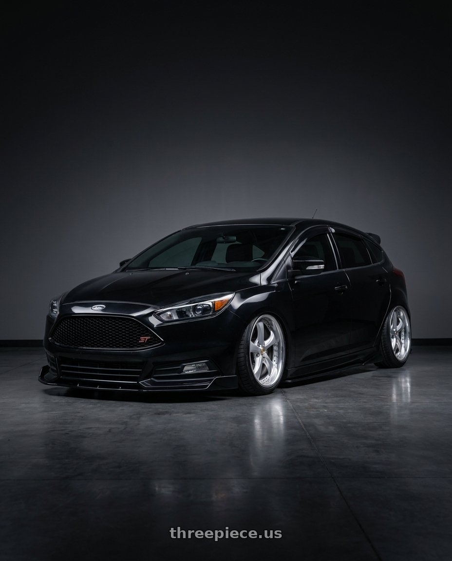 2018 ford focus st with Work Wheels VS-KF 5x108 18x9+40 Light Grey Silver A Disk FULL REVERSE wheels