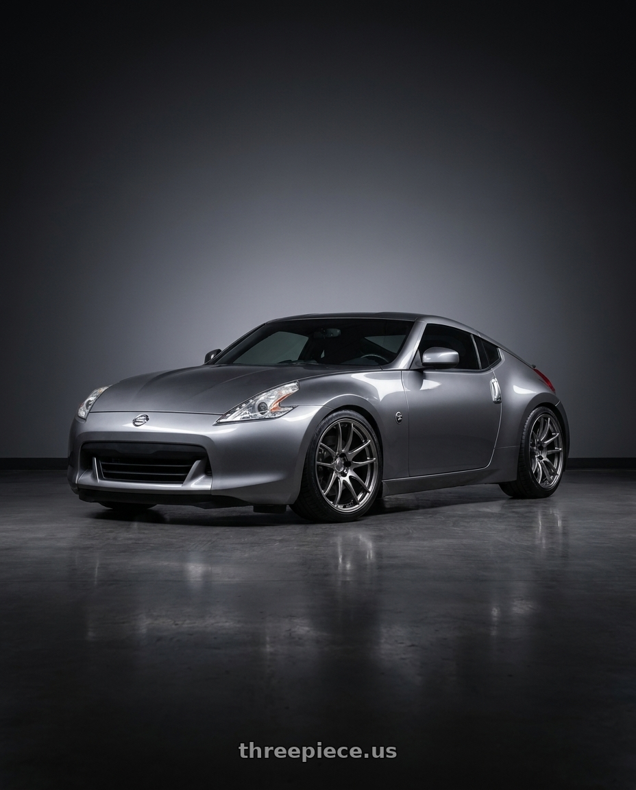 2009 Nissan 370z with WORK Emotion CR Shigoku 5x114.3 19x10.5 +12 Glow Gunmetal GGM wheels