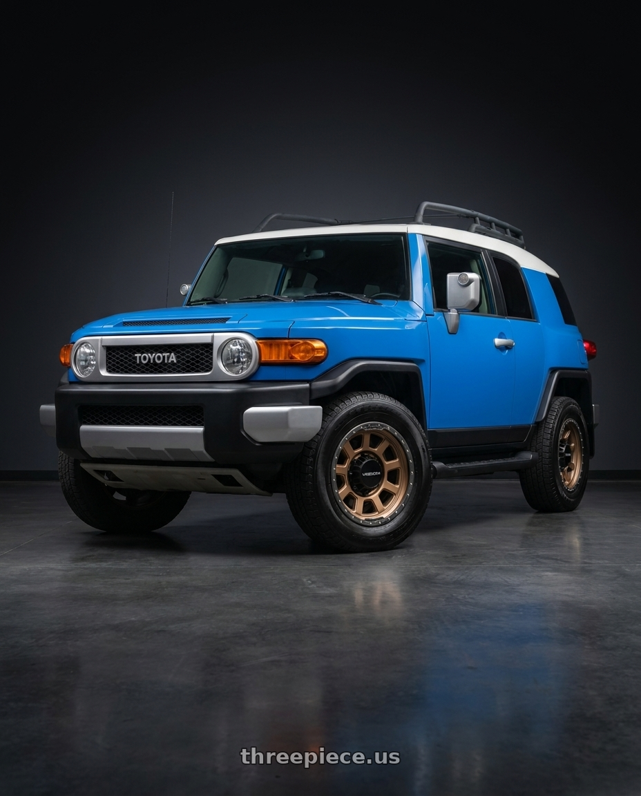 2007 Toyota FJ Cruiser with Vision Off-Road 350 Ojos 5x150 17x9+12 Bronze wheels