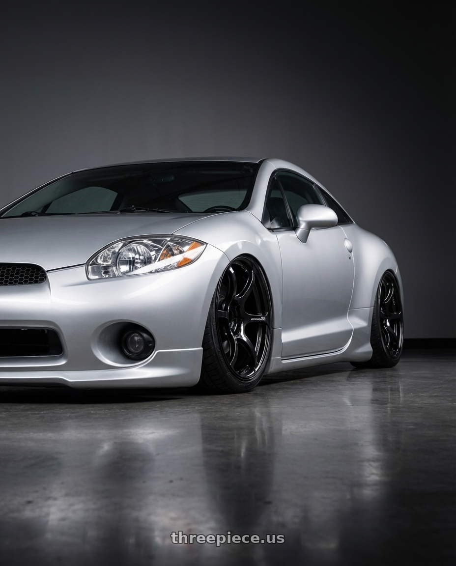 2010 Mitsubishi Eclipse with Advan RGIII 5x114.3 19x9.0+25 Gloss Black wheels