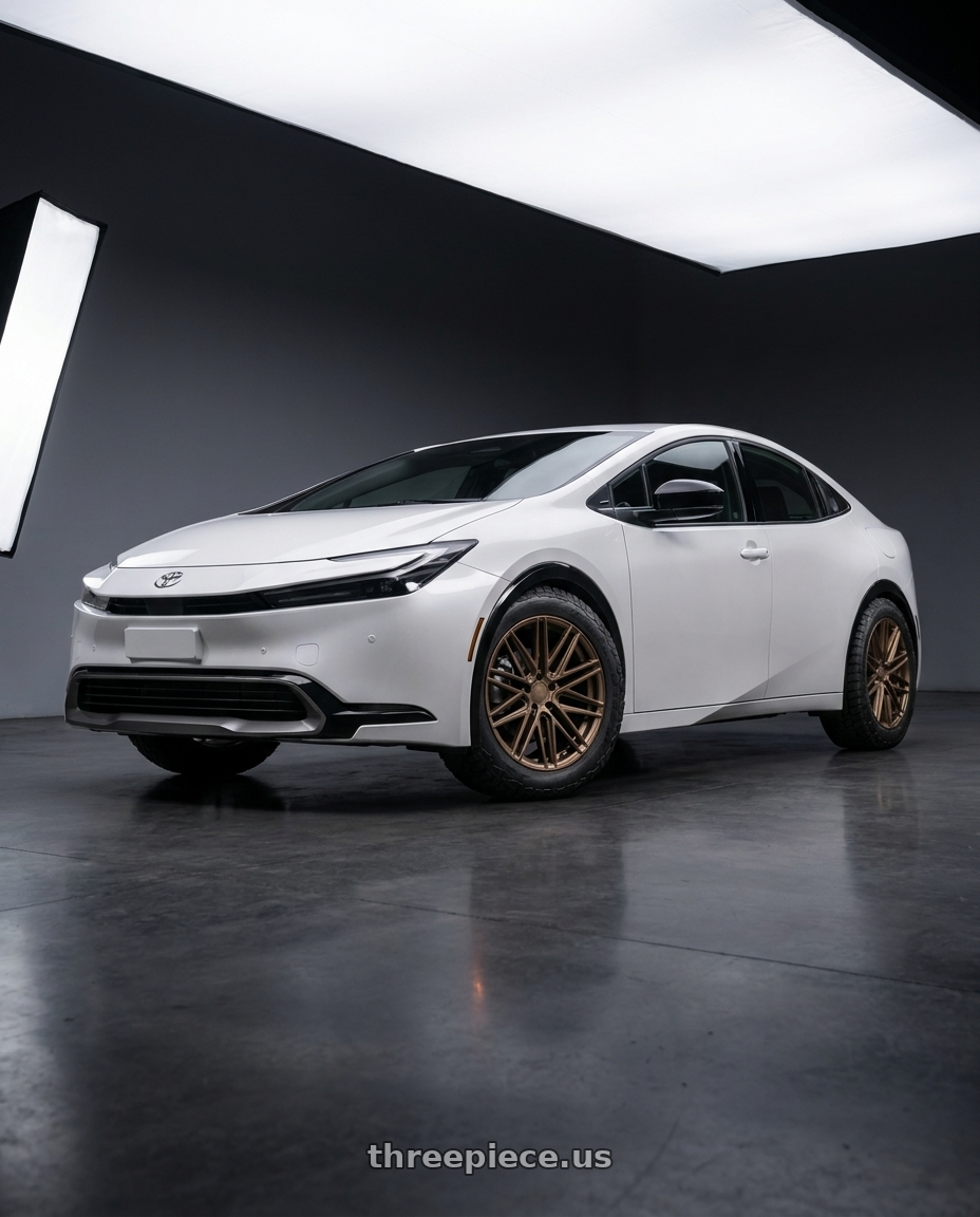 2026 toyota prius with TSW PESCARA 5X120 20X8.5 +35 BRONZE wheels